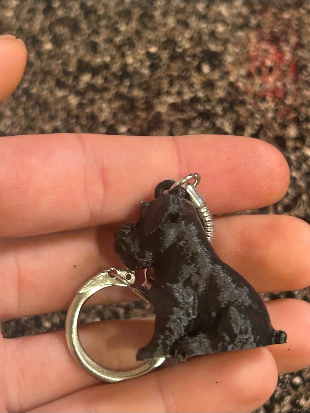 Black Bulldog Keychain for Men - Stylish Pocket Accessory